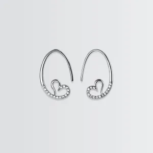 Boomerang Heart Minimal Earrings