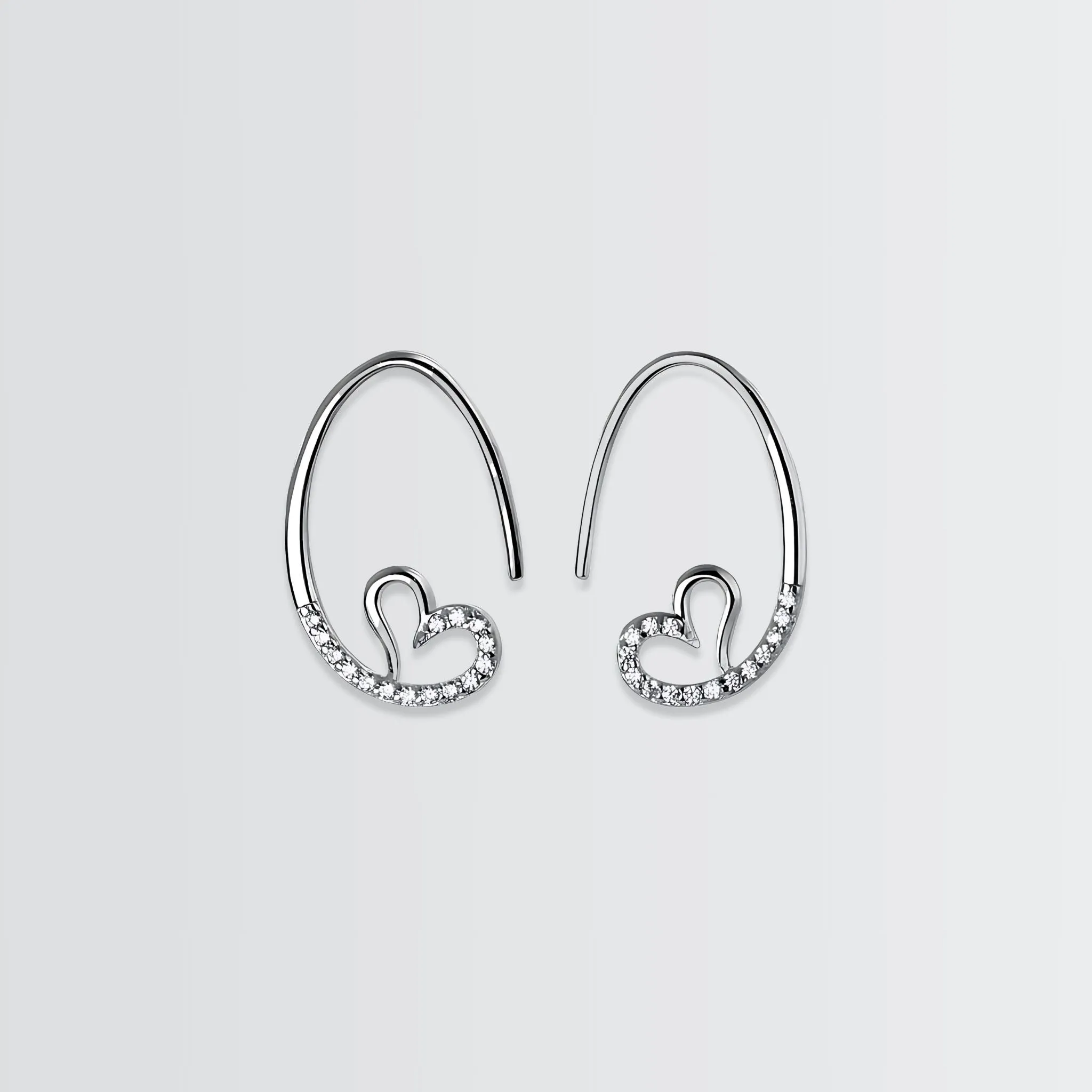 Boomerang Heart Minimal Earrings