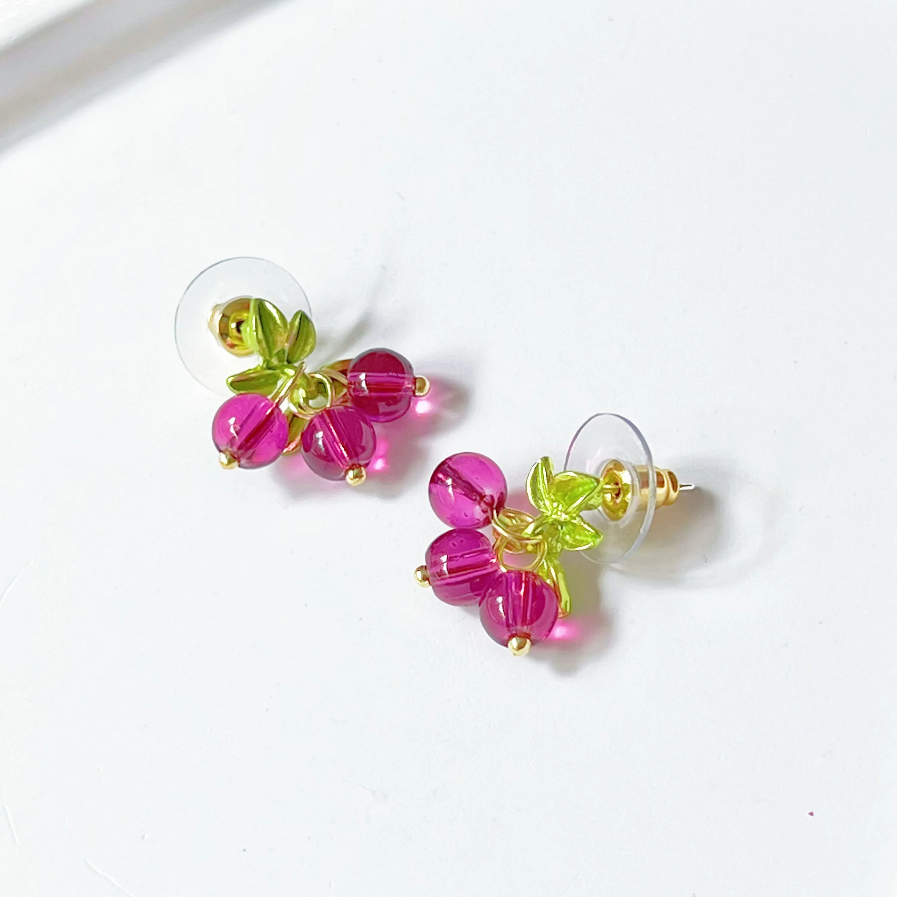 Botanical Cranberry Leaf Earrings - Natural Theme Jewelry