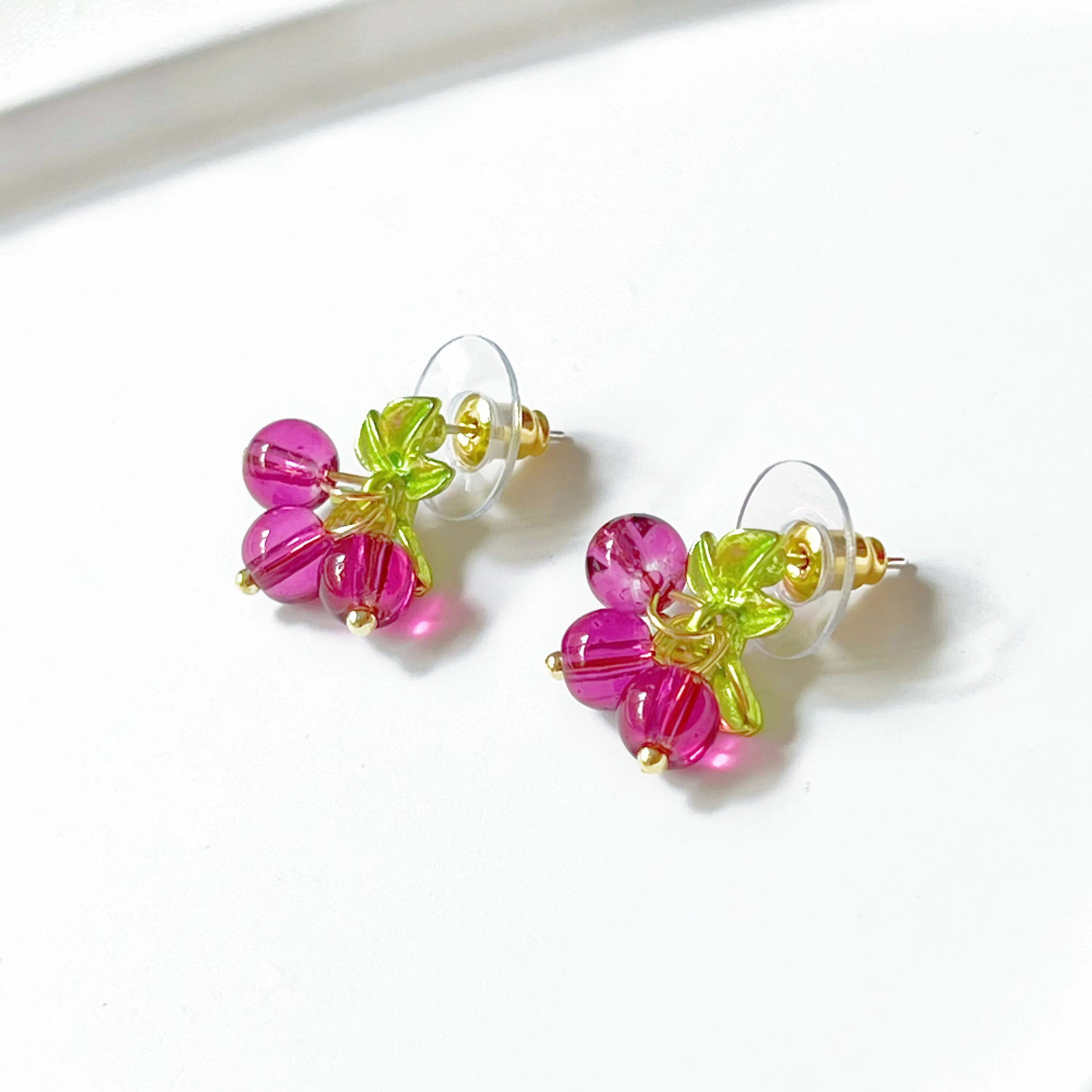 Botanical Cranberry Leaf Earrings - Natural Theme Jewelry