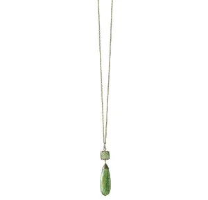 Box Necklace 4240 with Green Kyanite by Michelle Pressler Jewelry
