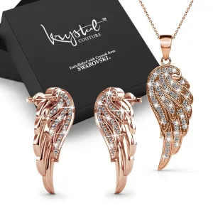 Boxed Fly High Wing Rose Gold Set Embellished with SWAROVSKI® Crystals