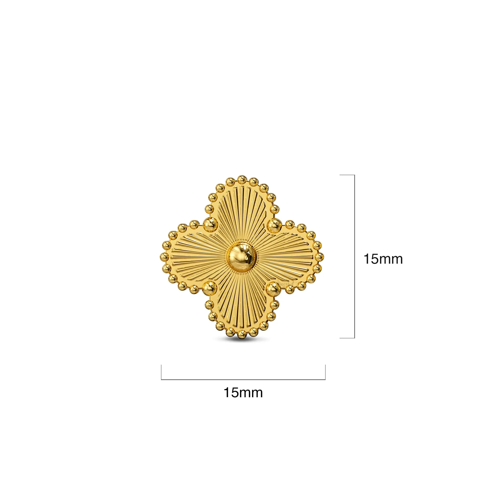 Boxed Golden Clover Bracelet and Earrings Set