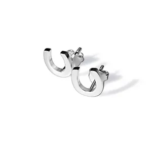 Breeze Silver Horseshoe Classic Earrings