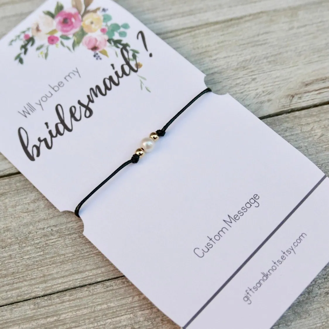 Bridesmaid Bracelets, Custom Message Bracelets, Will You Be My Bridesmaid, Proposal Bridesmaid, Thank You Gift