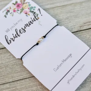 Bridesmaid Bracelets, Custom Message Bracelets, Will You Be My Bridesmaid, Proposal Bridesmaid, Thank You Gift