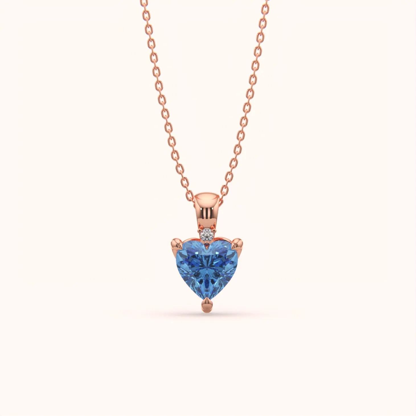 Brilliant Blue Heart Silver Pendant