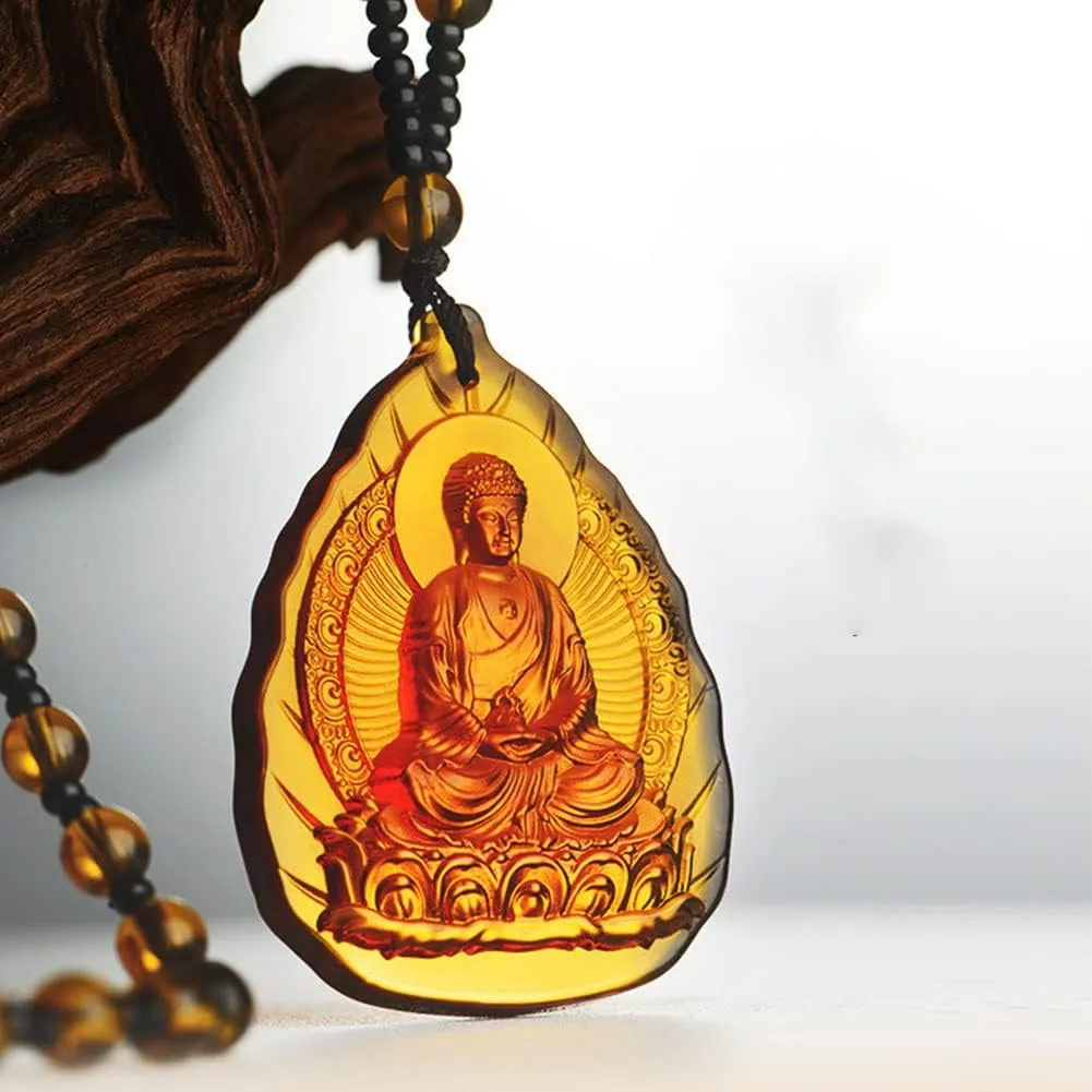 Buddha Necklace for Women Bling Good Luck Buddha Necklace 12 Zodiac Guardian Bodhisattva Pendants Amulet Buddhist Jewelry