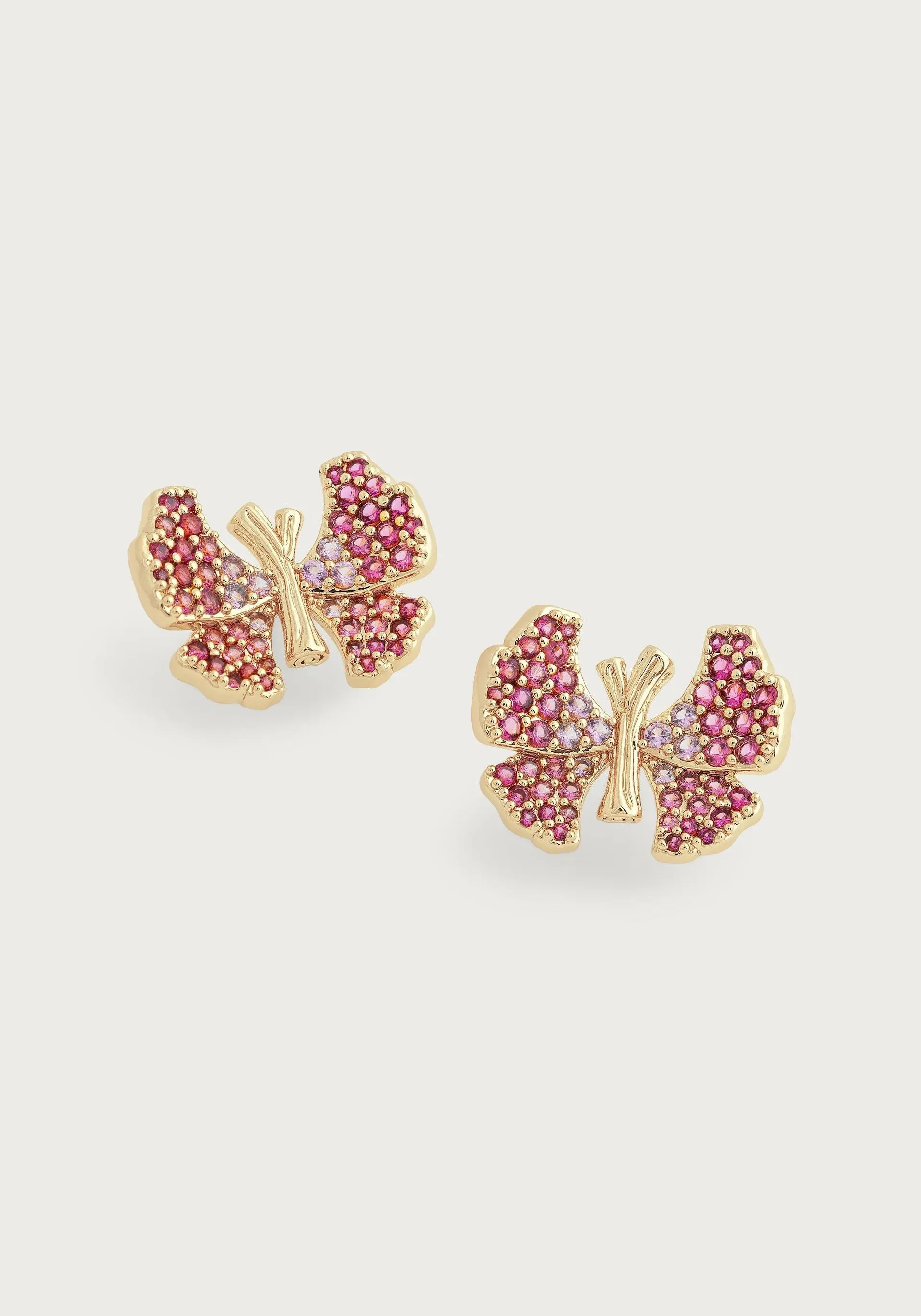 Butterfly Pavé Stud Earrings