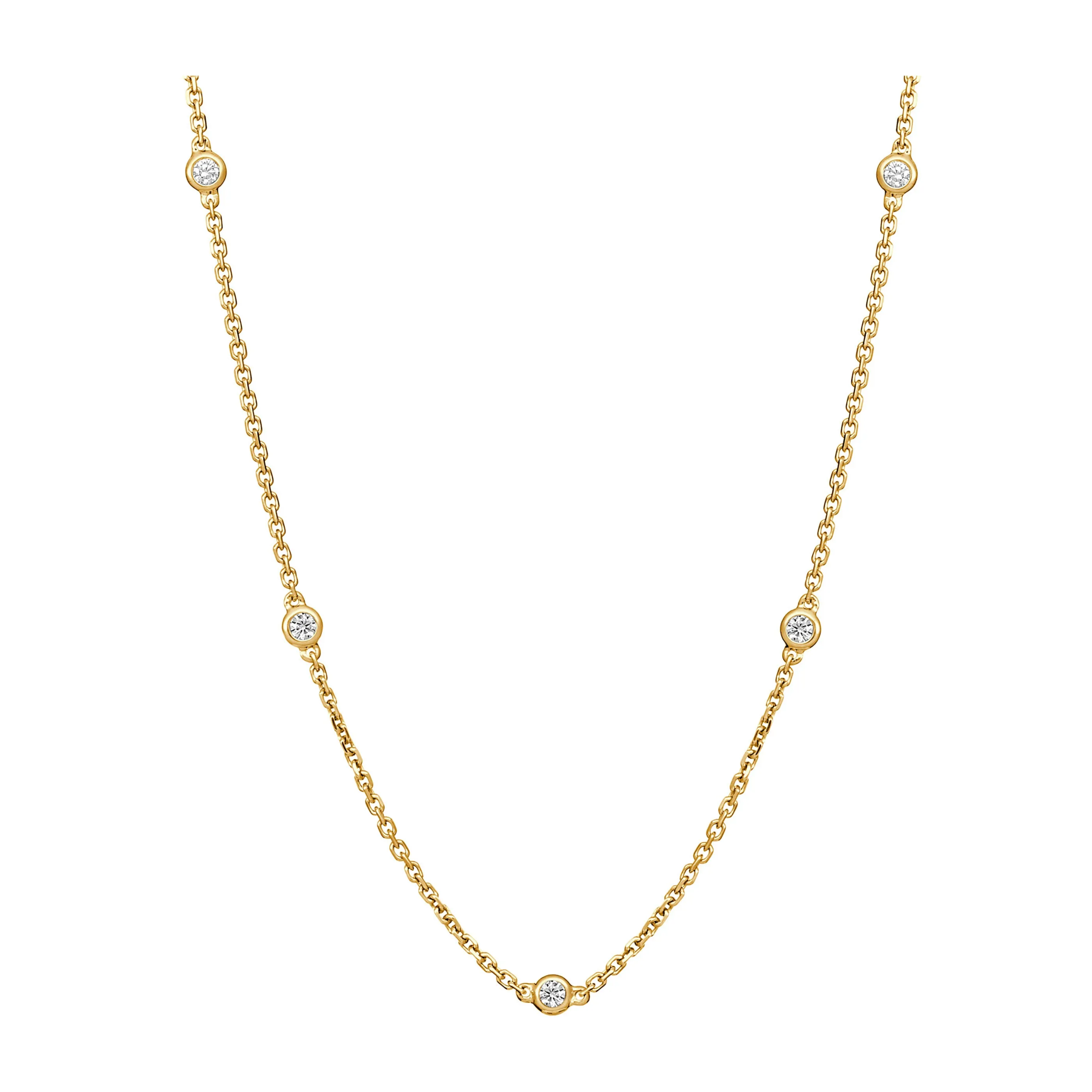 Capri Dreaming™ Dot Chain 0.30CT Necklace | Yellow Gold