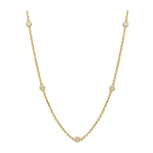 Capri Dreaming™ Dot Chain 0.30CT Necklace | Yellow Gold