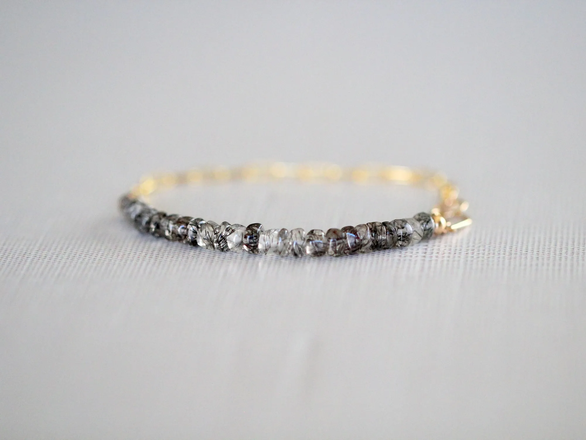 Cara Beaded Bracelet - Rutilated Quartz
