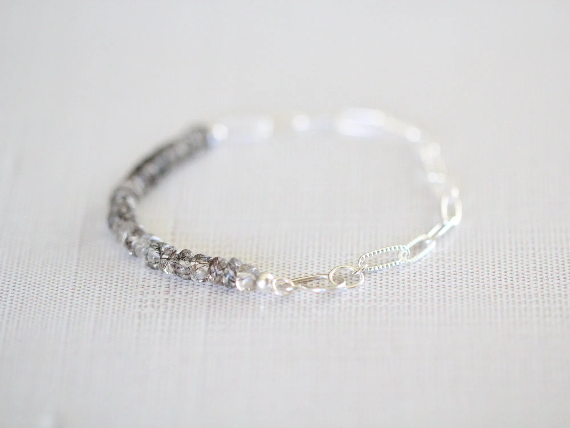 Cara Beaded Bracelet - Rutilated Quartz