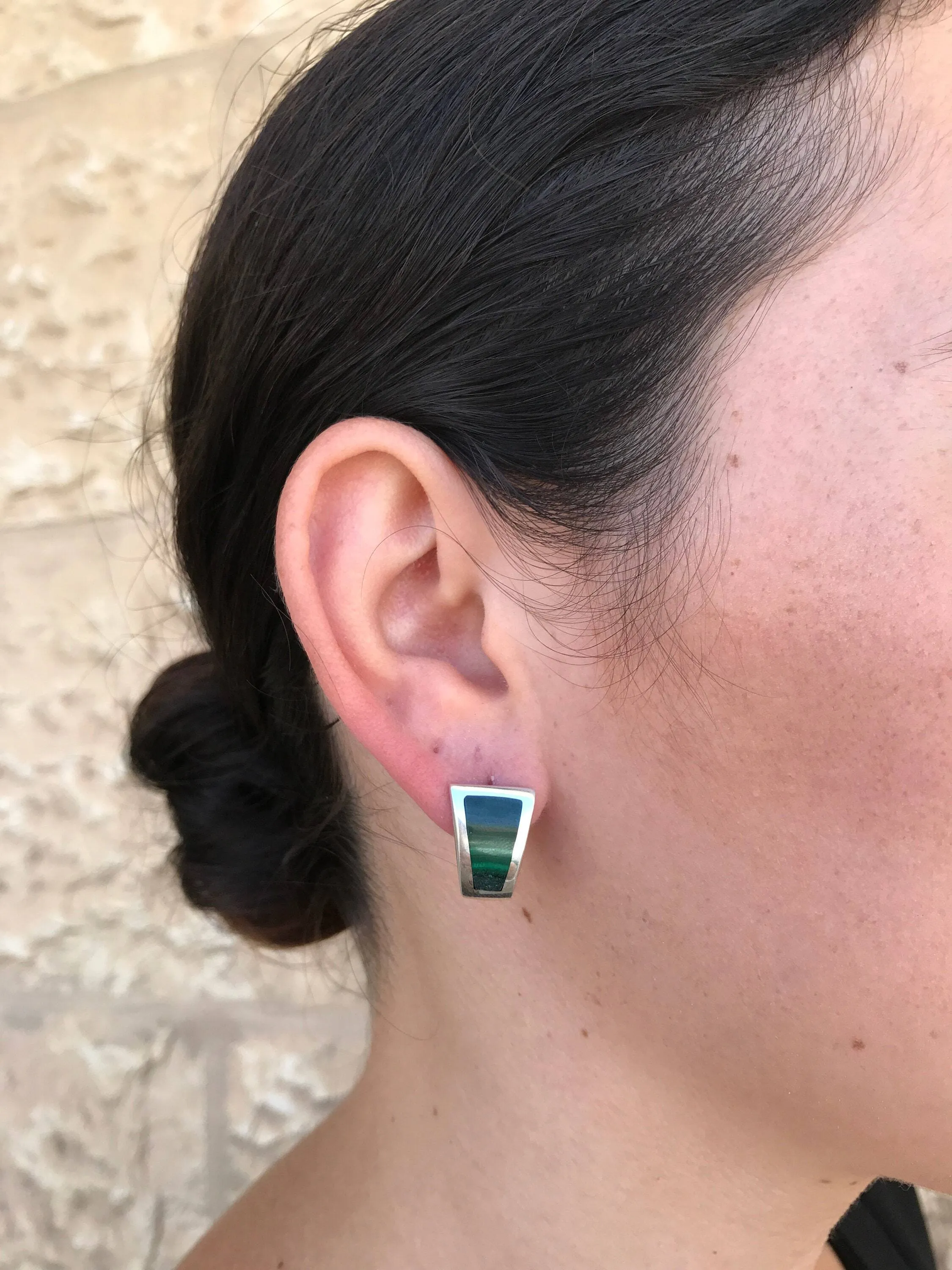 Carnelian Earrings - Triangle Statement Earrings - Asymmetric Carnelian Earrings