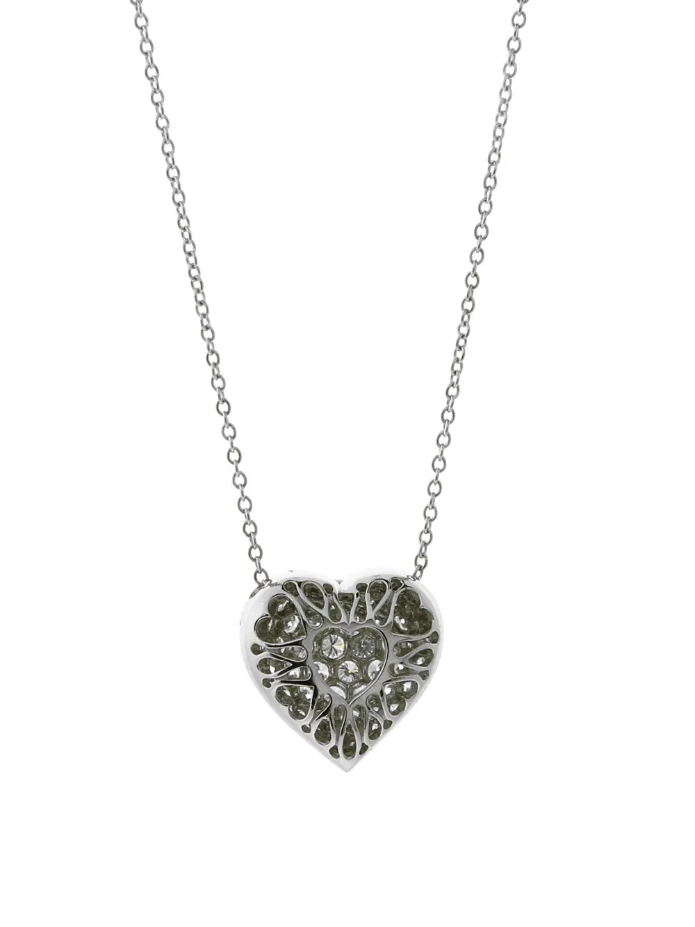 Cartier High Jewelry Heart Diamond Necklace in Platinum