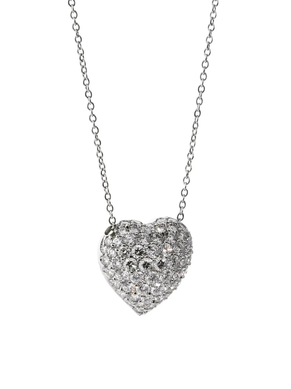 Cartier High Jewelry Heart Diamond Necklace in Platinum