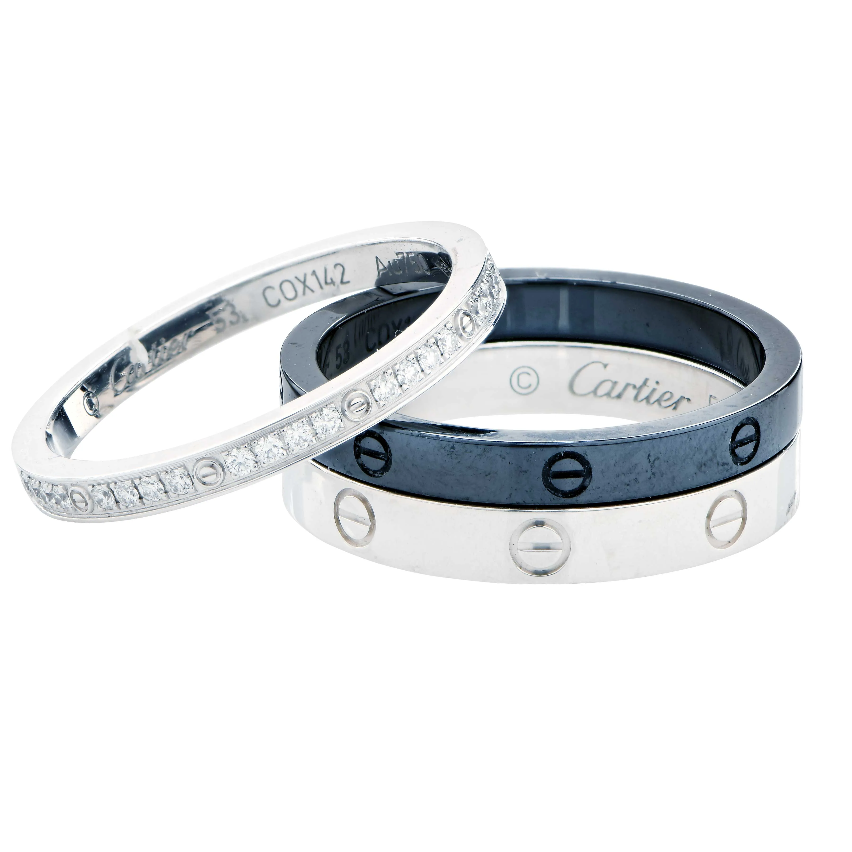 Cartier Trio Collection Ring in 18 Karat White Gold