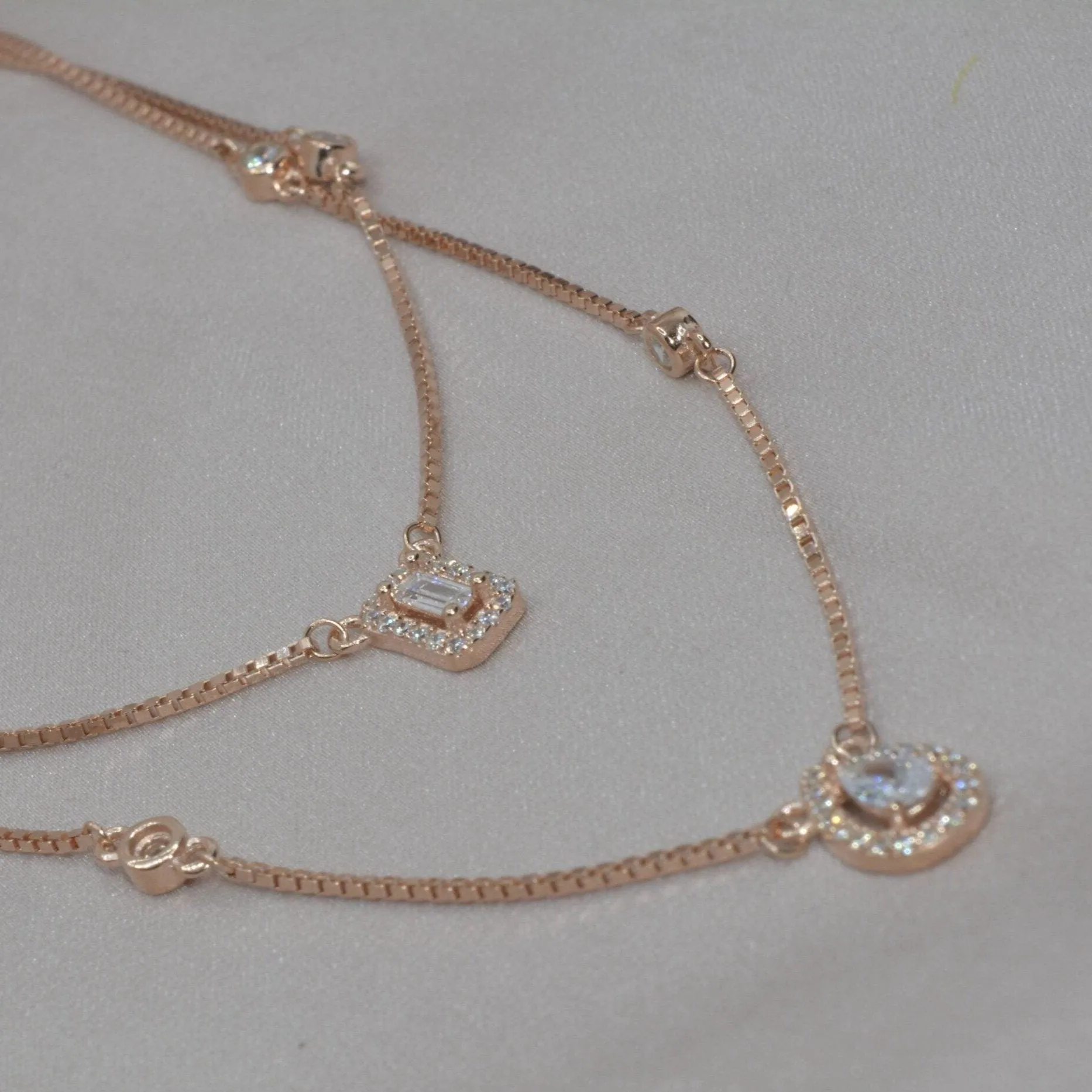 Cascade: Dual Layered Pendant Necklace