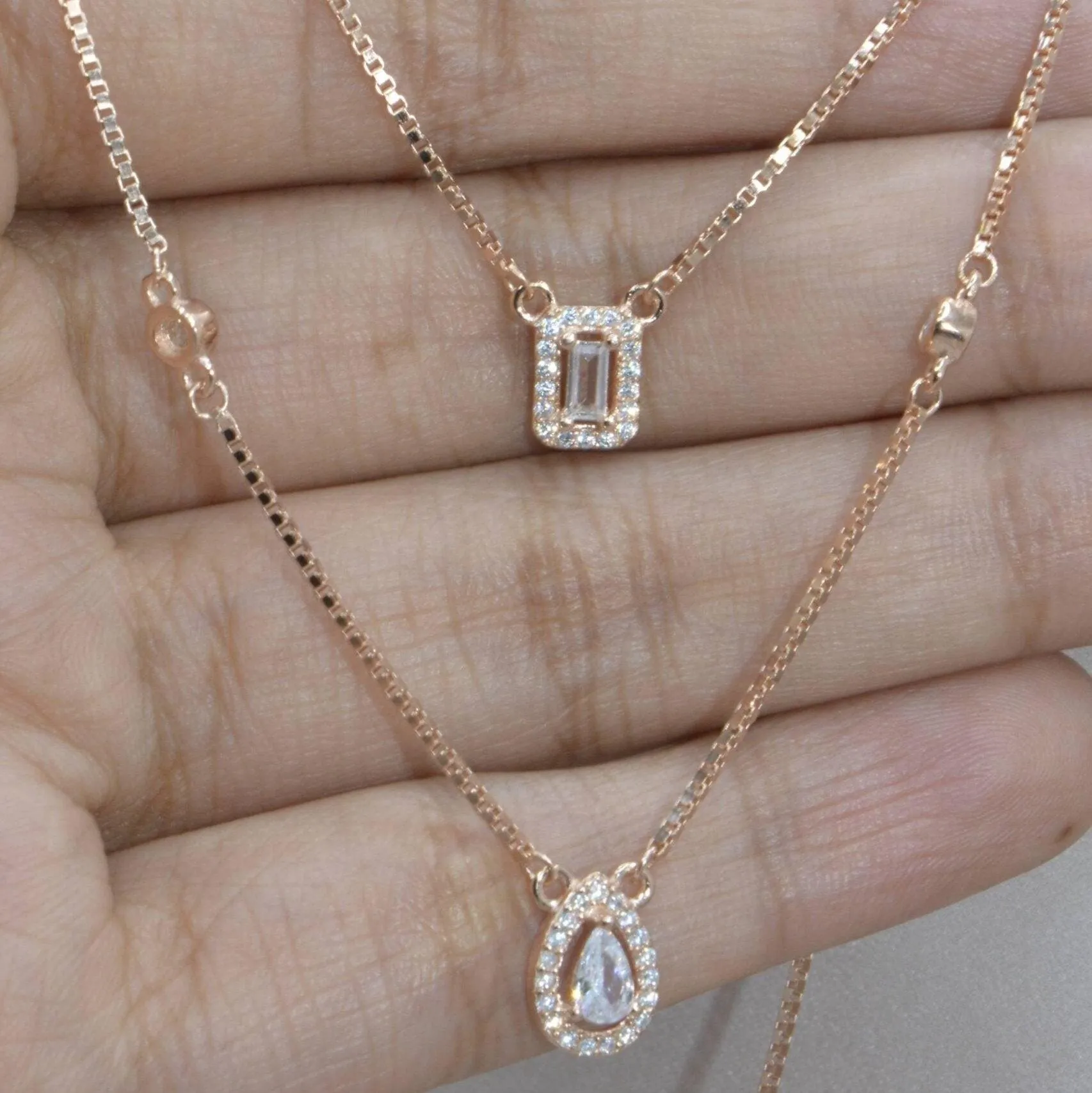 Cascade: Dual Layered Pendant Necklace