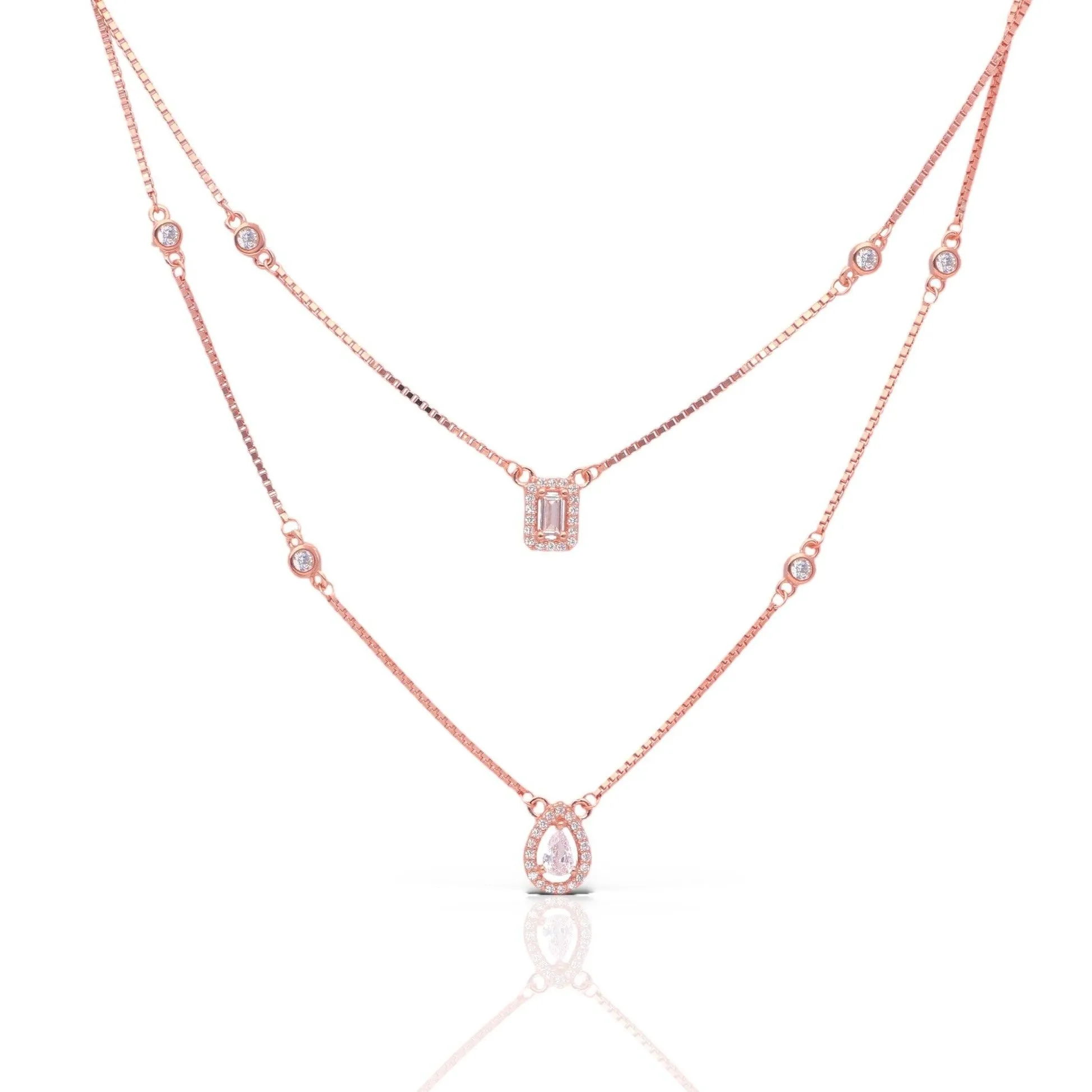 Cascade: Dual Layered Pendant Necklace