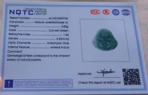 Certified Icy Green Grade A Jade jadeite Pendant Buddha God ???? 110505 TS