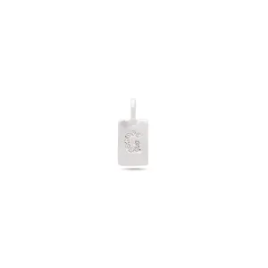 CHARM crystal G pendant, silver-plated