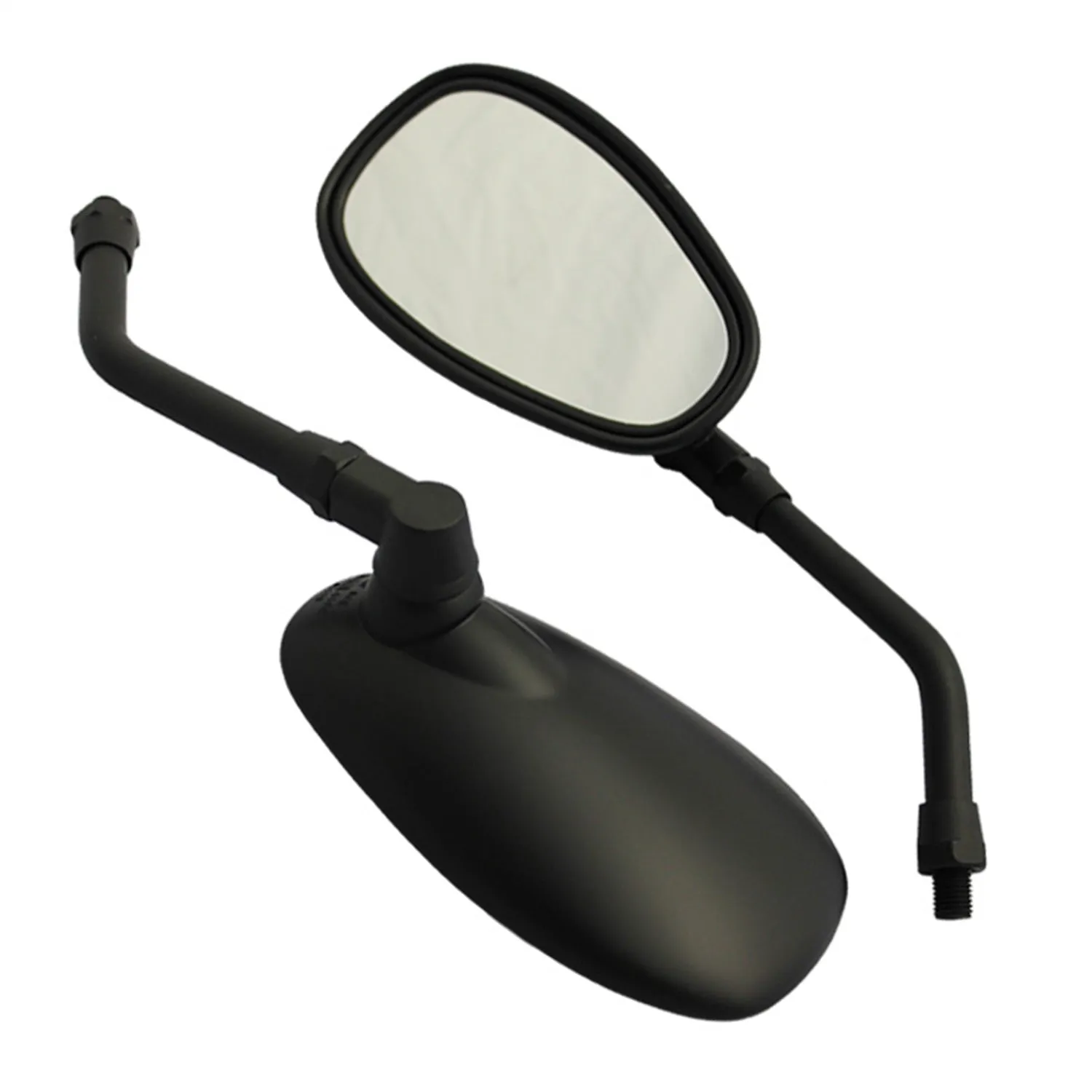 Cipa USA 01939 Motorcycle Classic Look Mirror Kit; Black [Left And Right Side];