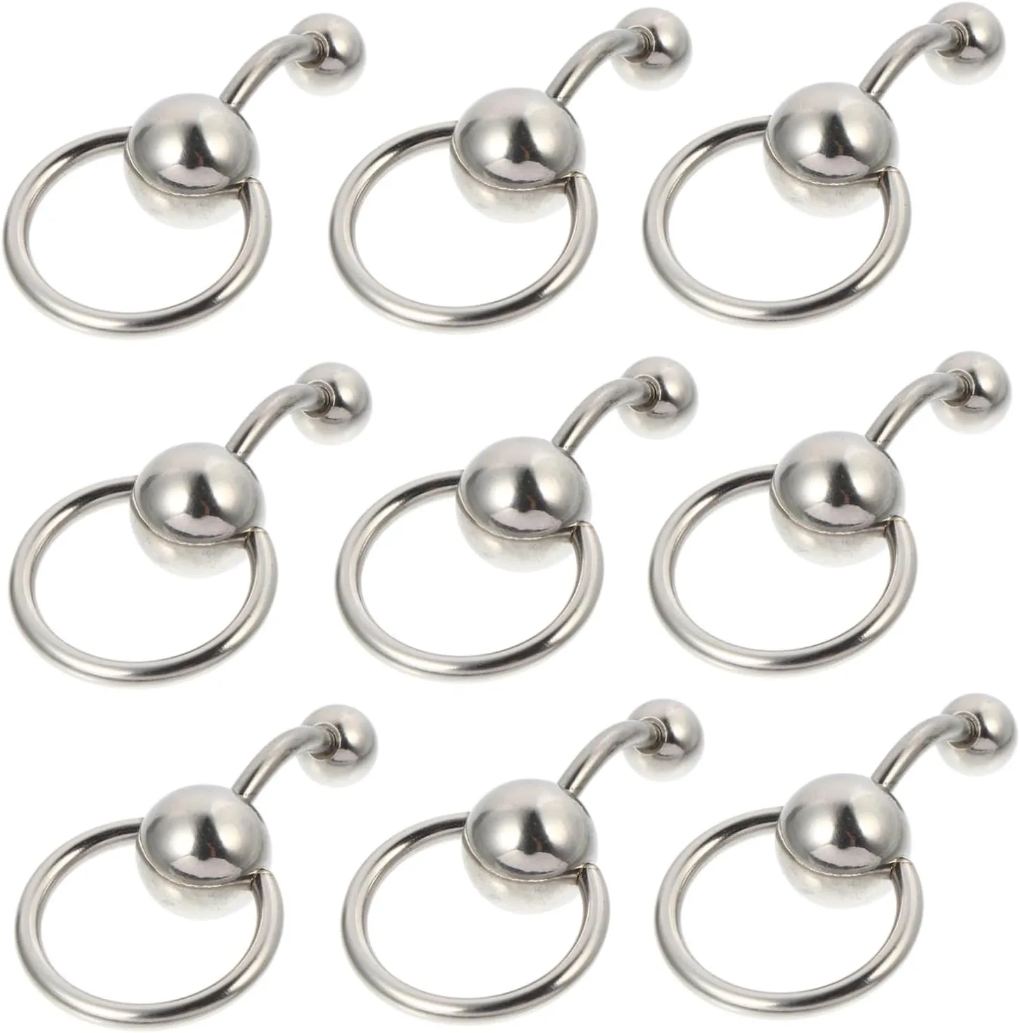 CLISPEED 10Pcs Belly Button Rings Set Fashion Navel Jewelry for Women Stylish Piercing Accessories Comfortable Wear Unique Design present