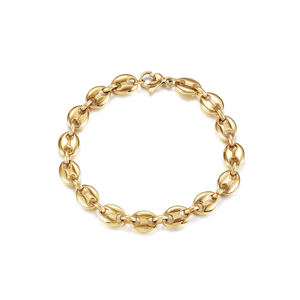 Coffee Bean Chain Bracelet