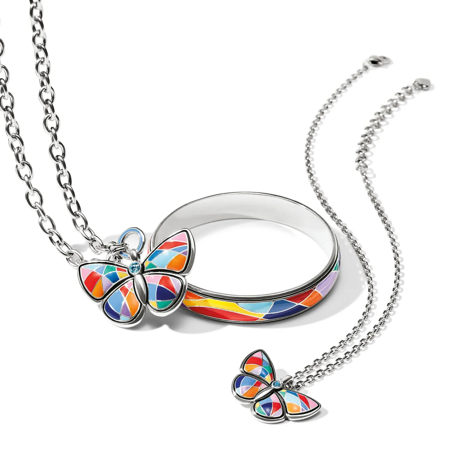 Colormix Butterfly Ring Necklace - JM7378