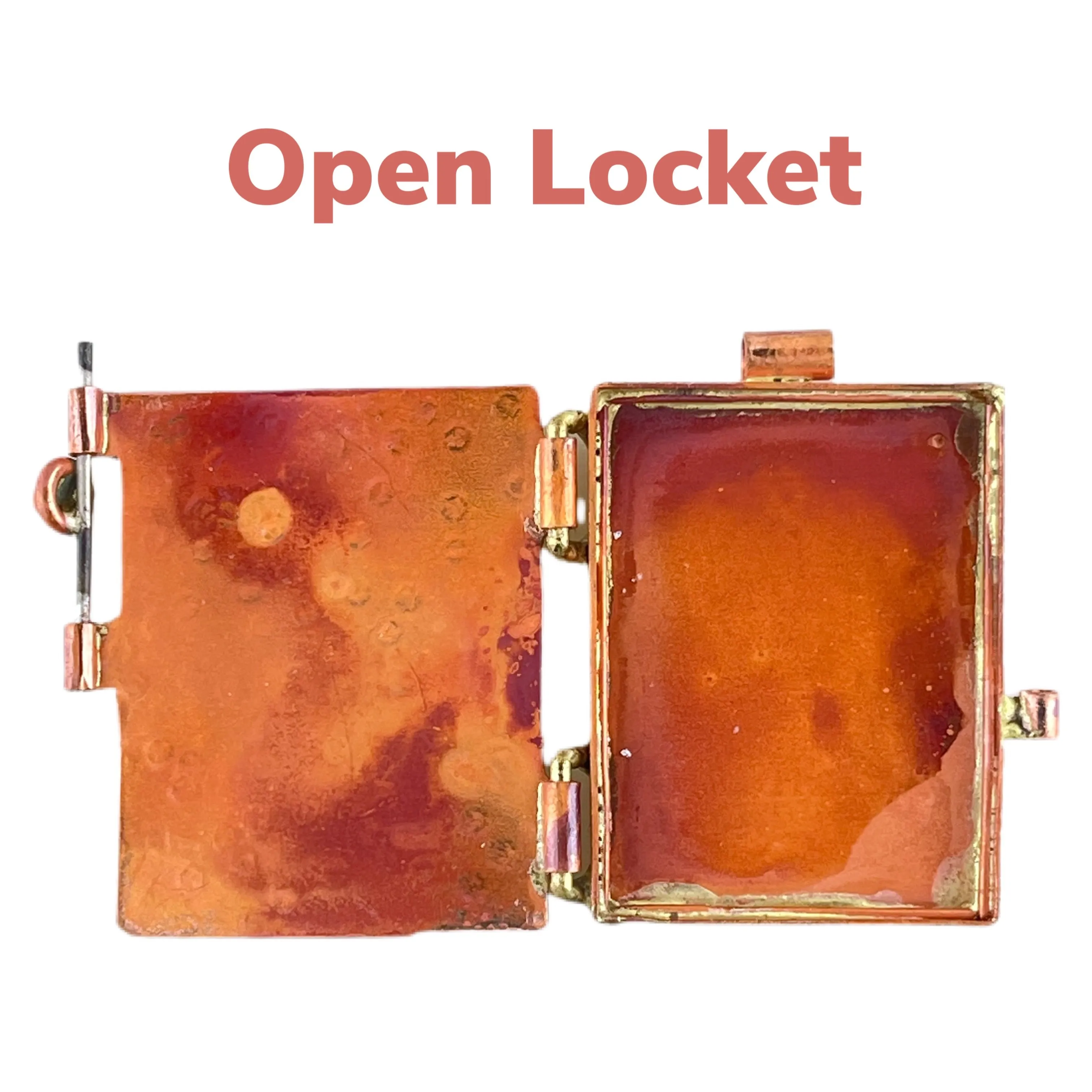 Copper Dove Locket - Pendant for Necklace
