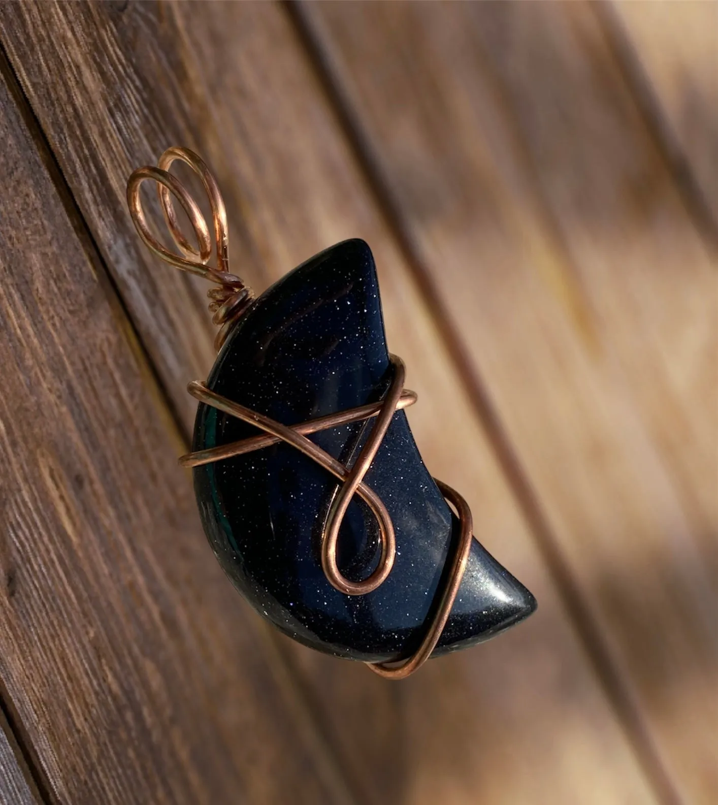 Copper Wire Wrapped Gemstone Pendants