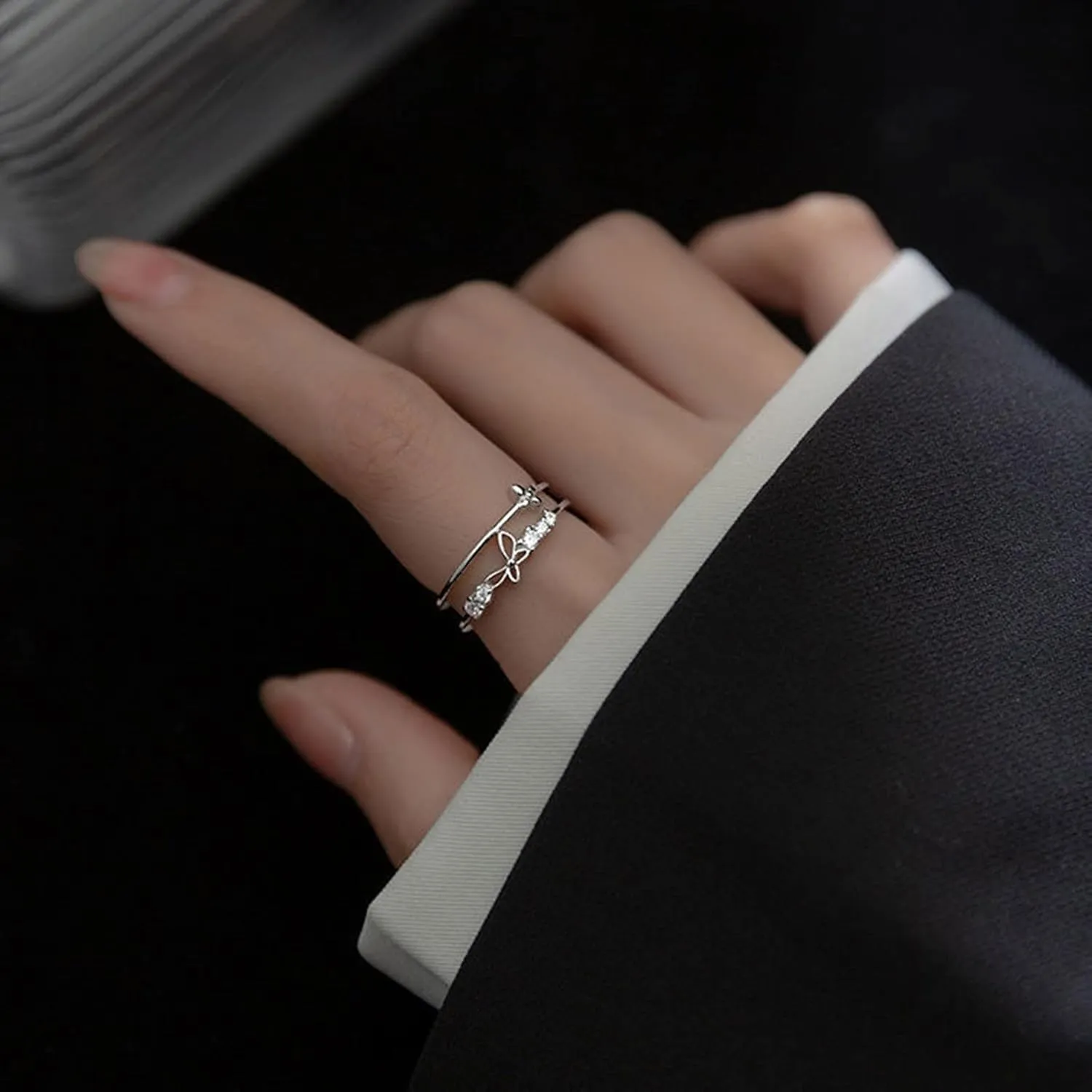 Couple Matching Rings For Man Woman Custom Adjustable Sun Moon Ring Set Angel Devil Heart Rate Rings for Women