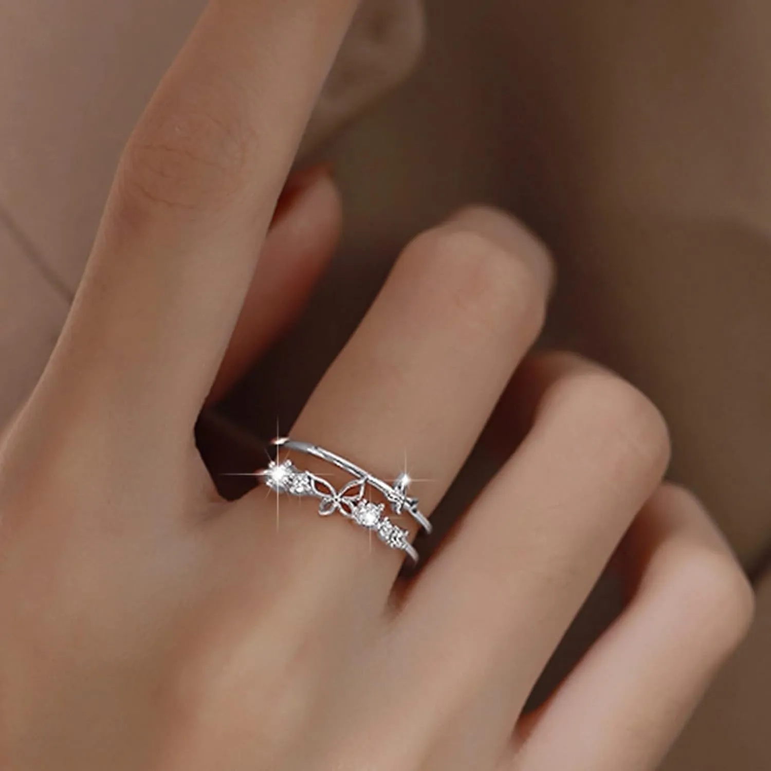 Couple Matching Rings For Man Woman Custom Adjustable Sun Moon Ring Set Angel Devil Heart Rate Rings for Women