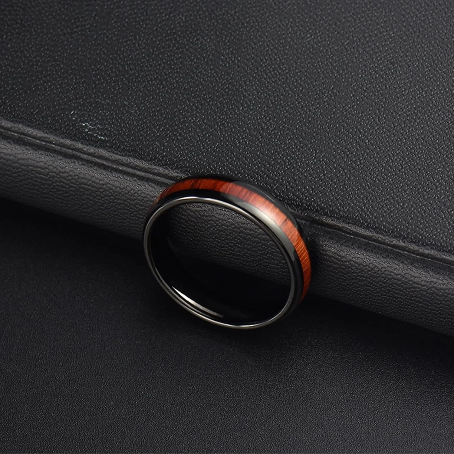 Couple Rings Hypoallergenic, Wedding Band Tungsten 2Pcs 6Mm Black Inlay Wood Size Women 6 Men 7 For Valentines Day Jewelry