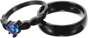 Couples Matching Ring Set Silver Figit Stackable Promise Rings for Couples