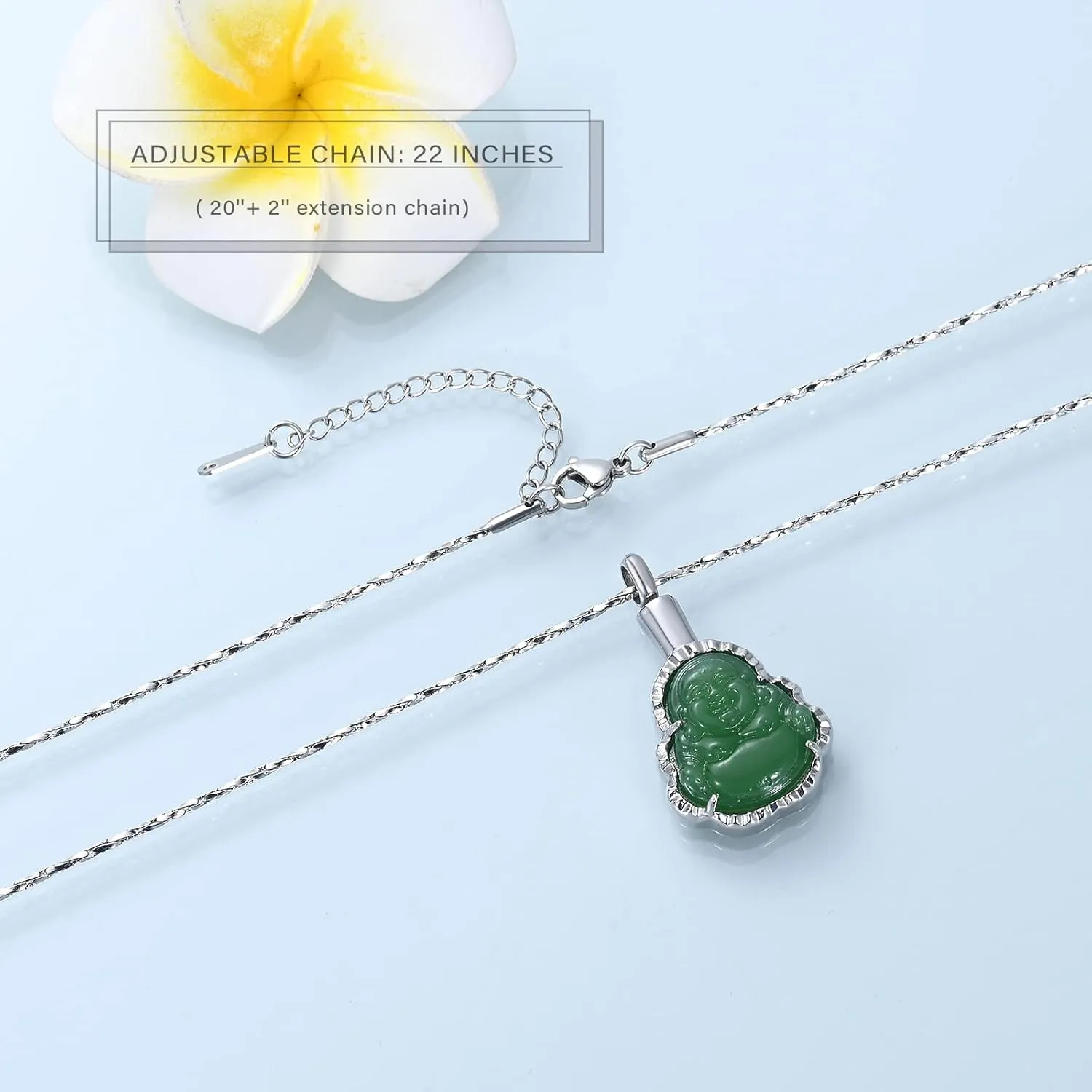 Cremation Urn Necklace Ashes Jewelry For Women Men Keepsake Pendant Memorial Locket Ash Holder Buddha Necklace For Women Men