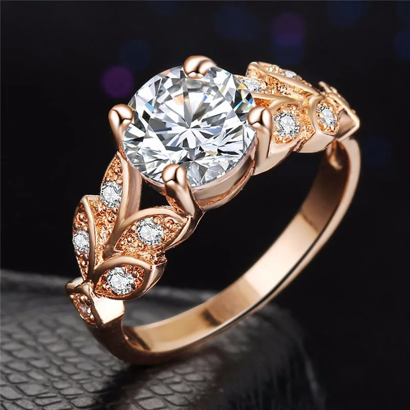 Crystal Silver Color Cubic Zircon Ring For Women