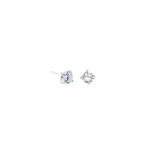Cubic Zirconia 4mm Earring Gold FE4124