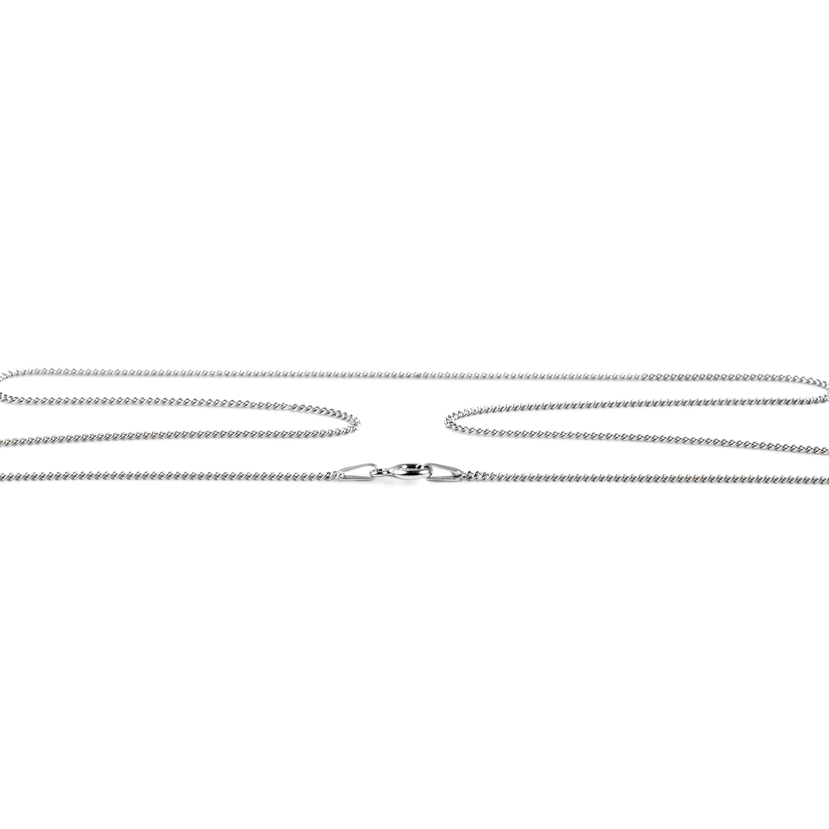 Curb Chain in 925 Sterling Silver - 1mm thickness