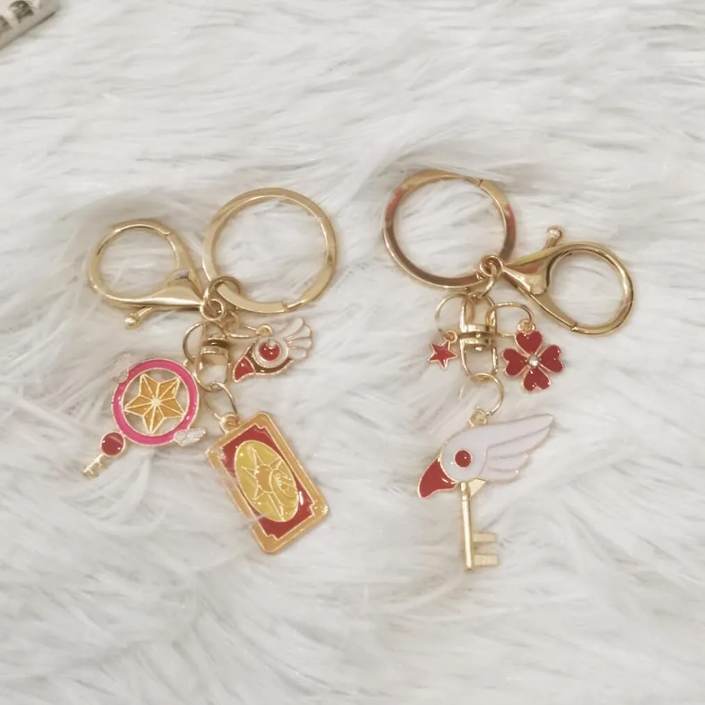 Cute Couples Keychains Anime Charms Key Rings Purse Charms