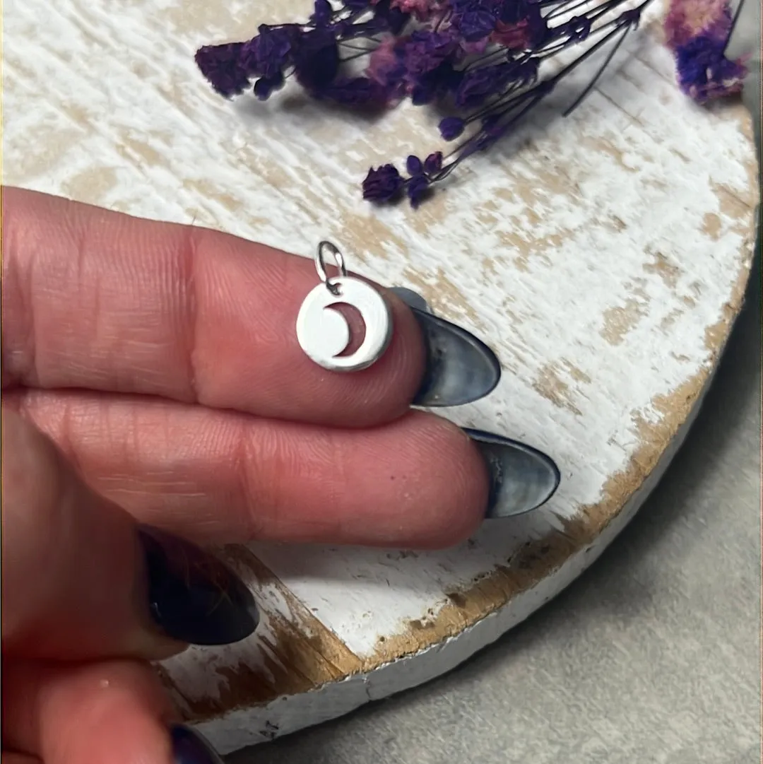 Cutout Disc 925 Sterling Silver Pendant Charm