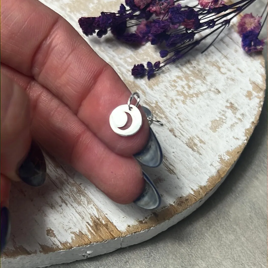 Cutout Disc 925 Sterling Silver Pendant Charm