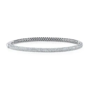 CZ PAVE BANGLE, SILVER