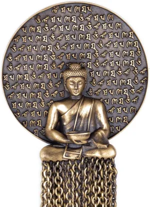 Dhyana Buddha Brooch, Antique Gold Buddha Brooch, Ancient Brooch, Buddha Pin, Metal Buddha Brooch, Vintage Gold Buddha Brooch, Buddha Jewelry