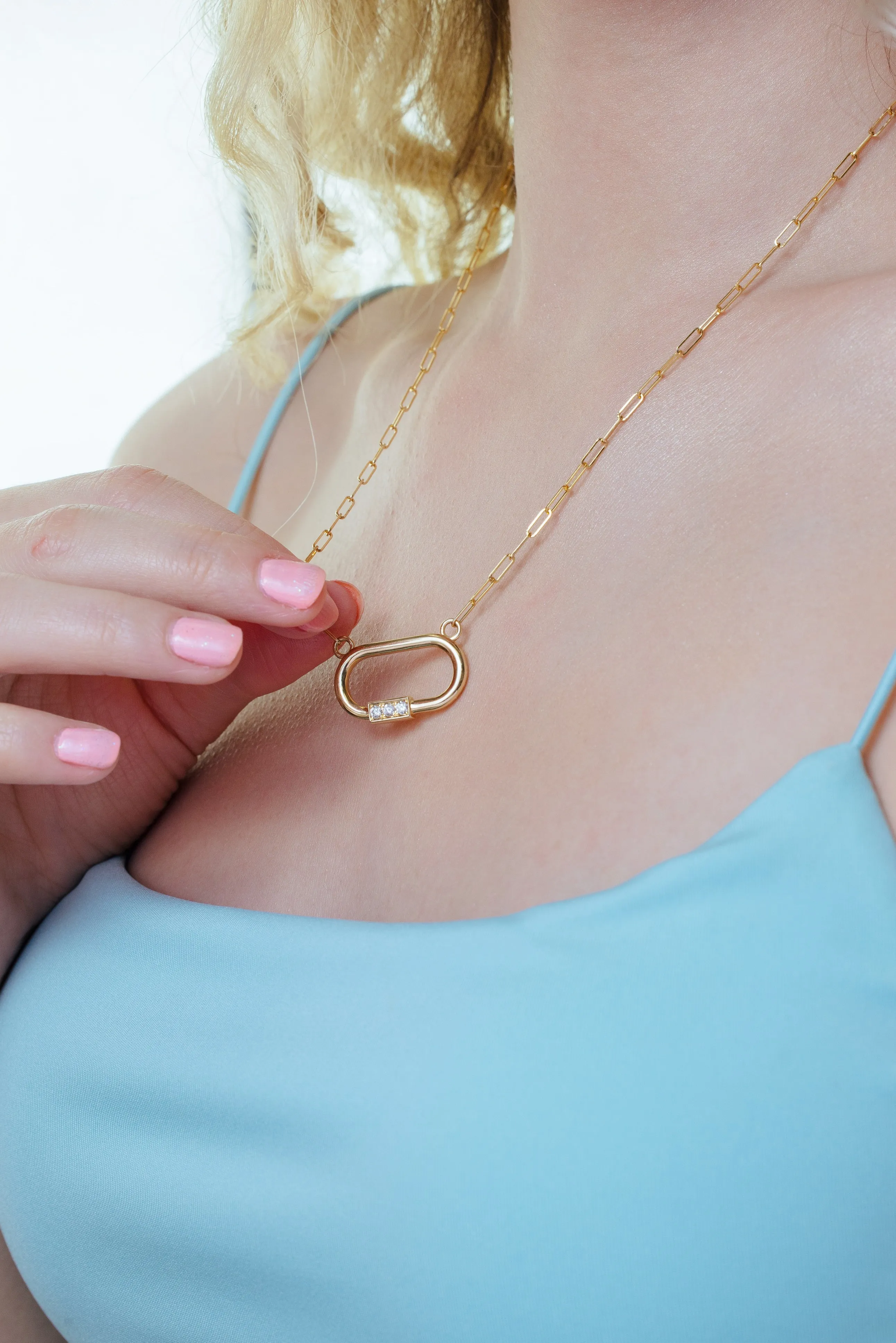 Diamond Lock Necklace