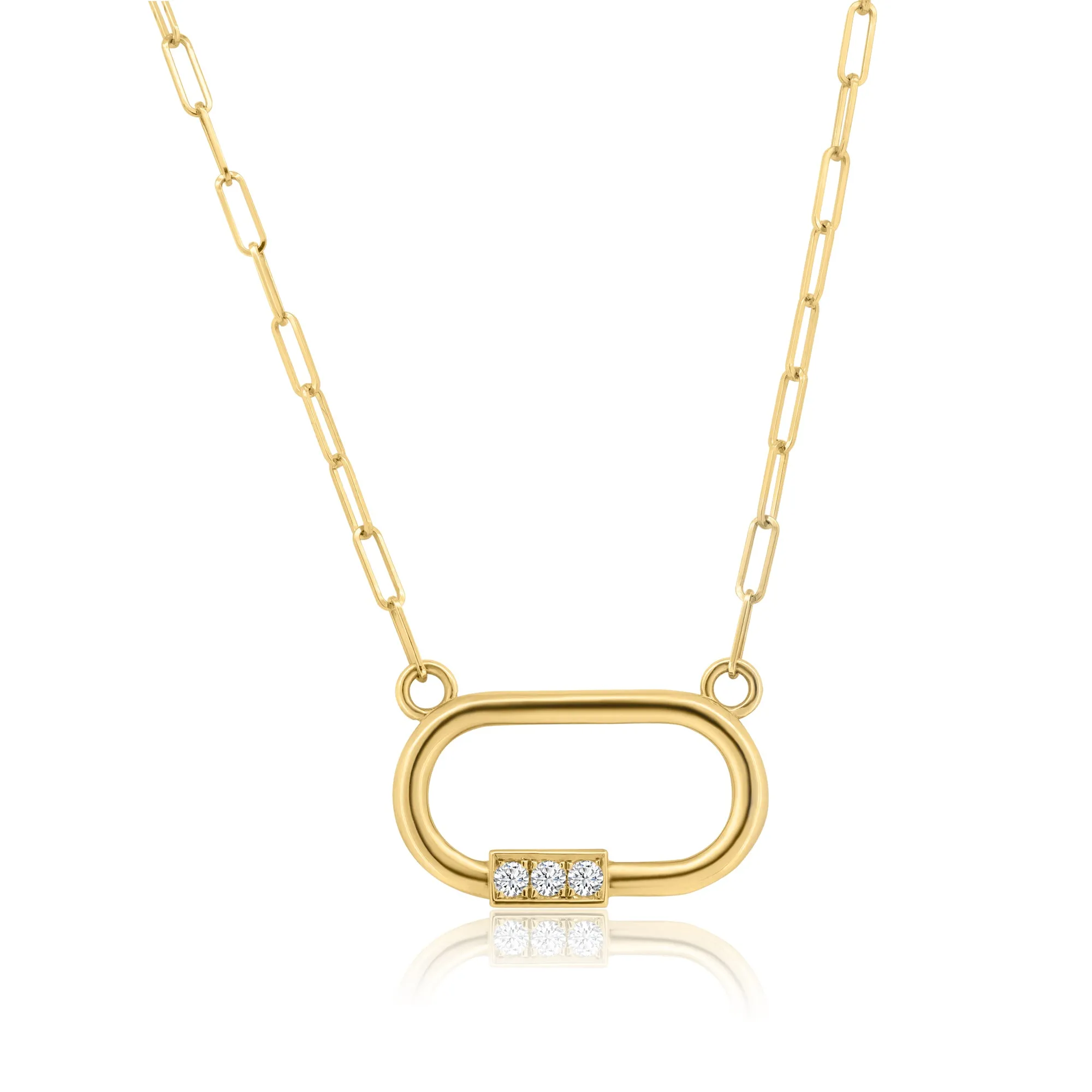 Diamond Lock Necklace