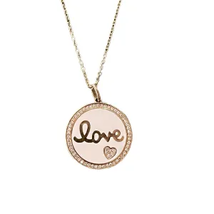 Diamond LOVE Disc Charm