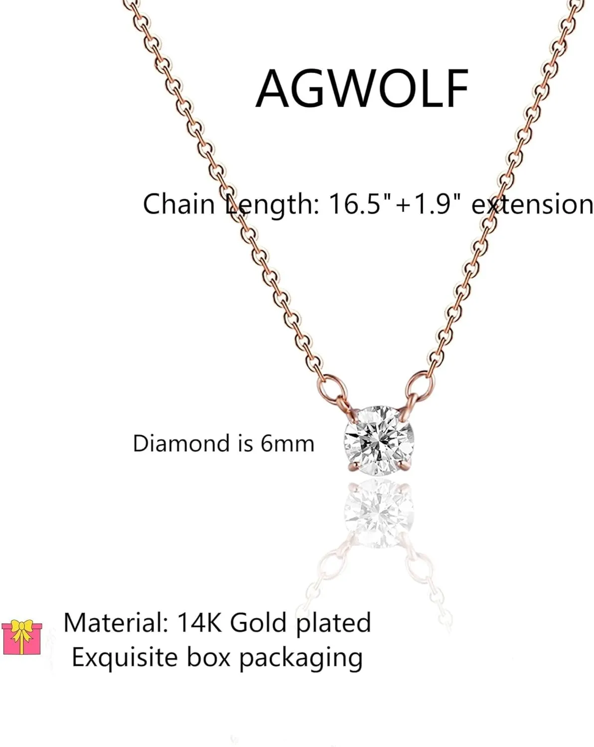 Diamond Necklaces for Women Dainty Necklace 14k Gold Plated Diamond Chain Simple Diamond Choker Necklaces for Women Gold Necklace Non Tarnish Trendy Jewelry Perfect Choice