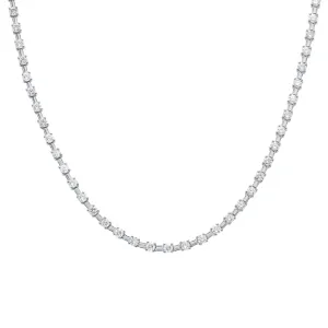 Diamond Station Tennis Necklace